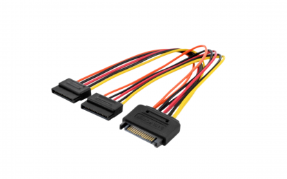 ANG SATA 15Pin Male to 2*SATA 15Pin Female Cable