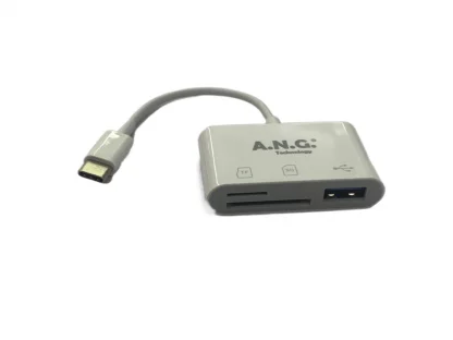 ANG 2in1 Type-C3.1 Male to USB3.0 A Female Data+SD+TF Card Reader Adapter